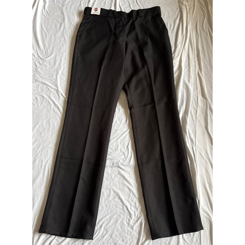 Black Polyester Work Pants Size 38 Machine Washable Durable Liberty Mens